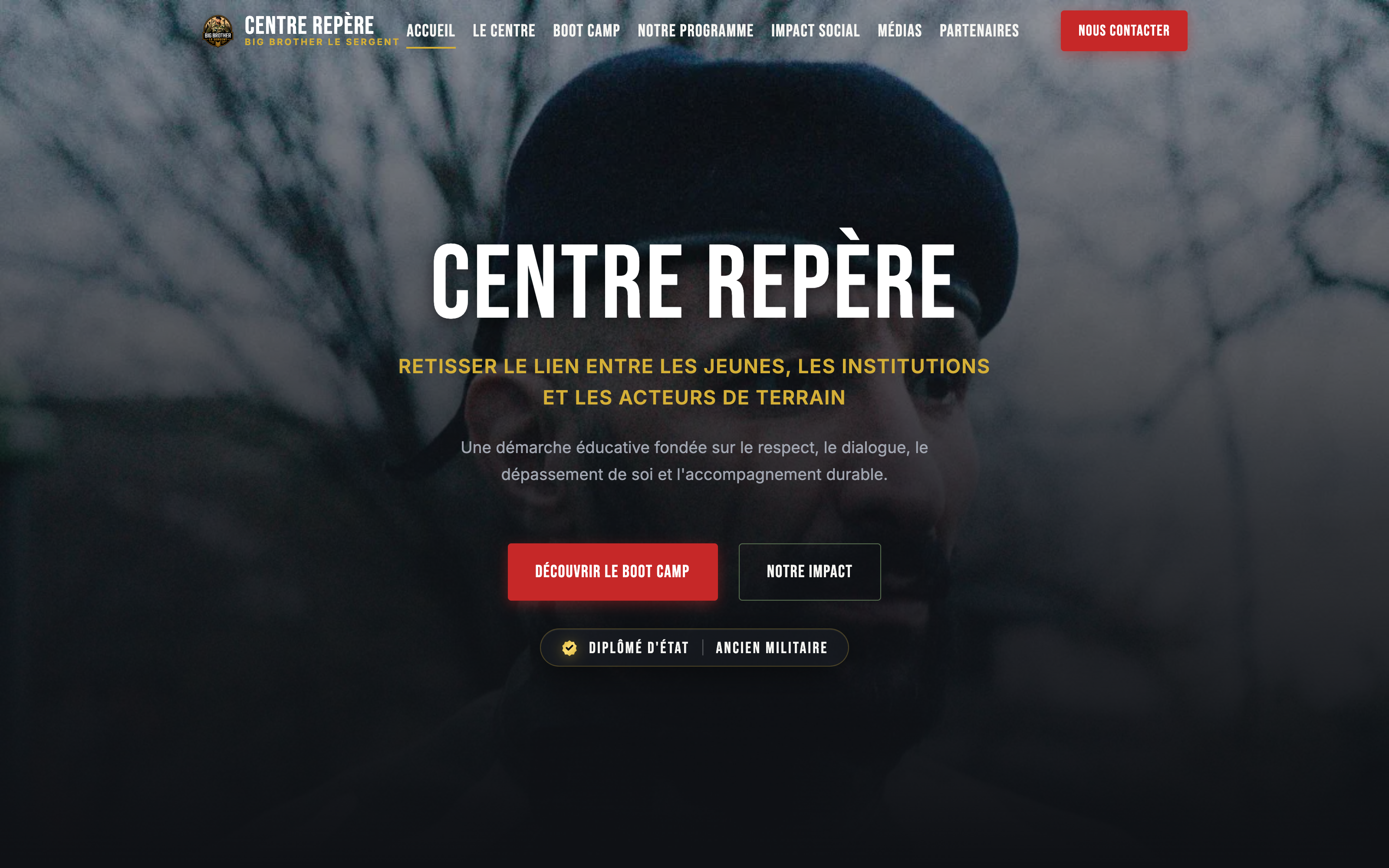 Capture réelle de Centre Repère